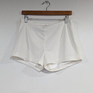 Suite Blanco Textured Shorts Cream Size 6 UK Size 10